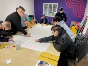 Employability Fund trainees in the groupwork room