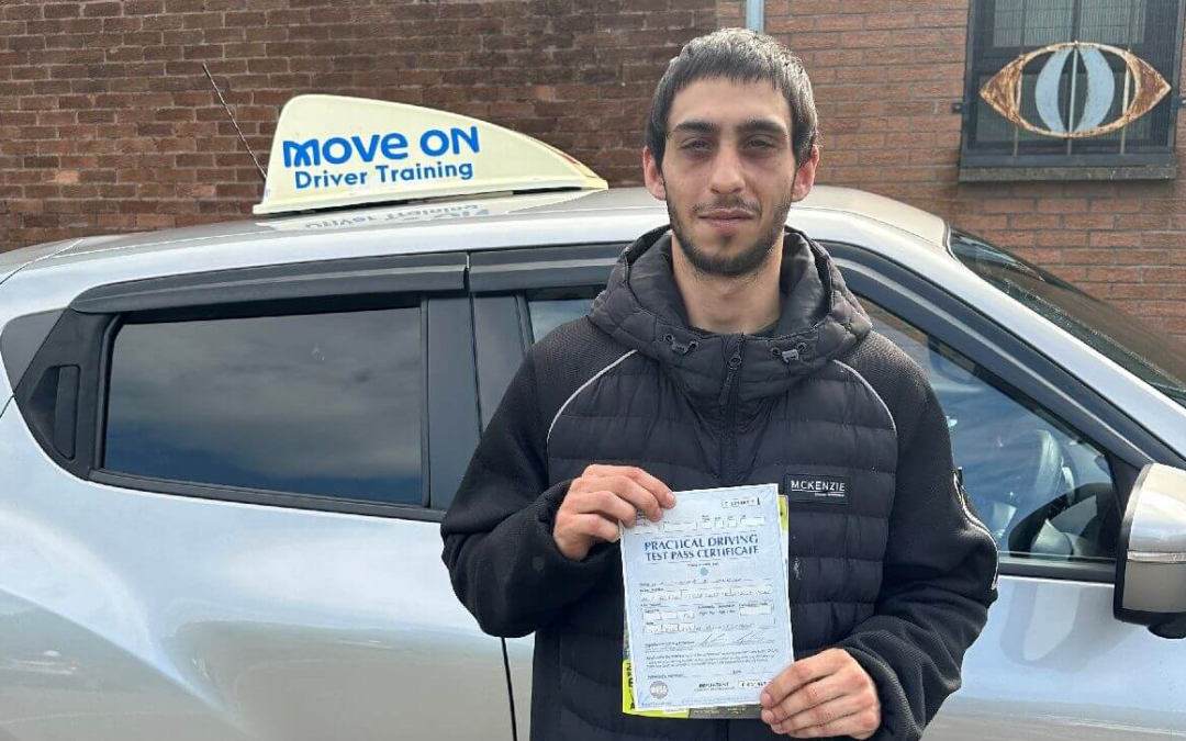 Driving test success in Glasgow for Umar